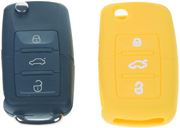 Obrázek Silikonový obal pro klíč Škoda, VW, Seat 3-tlačítkový, žlutý