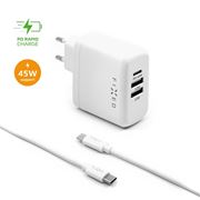 Obrázek Fixed nabíječ USB-C/C 45W,FIXC45-CC2U-WH