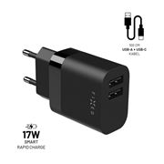 Obrázek Fixed nabíječka 2xUSB 17W FIXC17N-2UC-BK