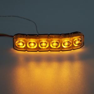 Obrázek z PROFI silikonové ohebné výstražné LED světlo vnější, oranžové, 12-24V, ECE R65 