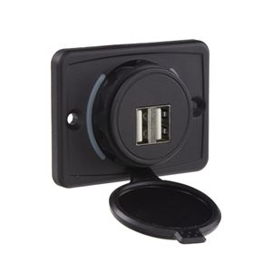 Obrázek z 2x USB 3,1A zásuvka 12/24V, montáž na povrch 